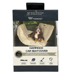 Greenbone Hammock Car Seat Cover for Dogs in Tan, 56 x 54 in